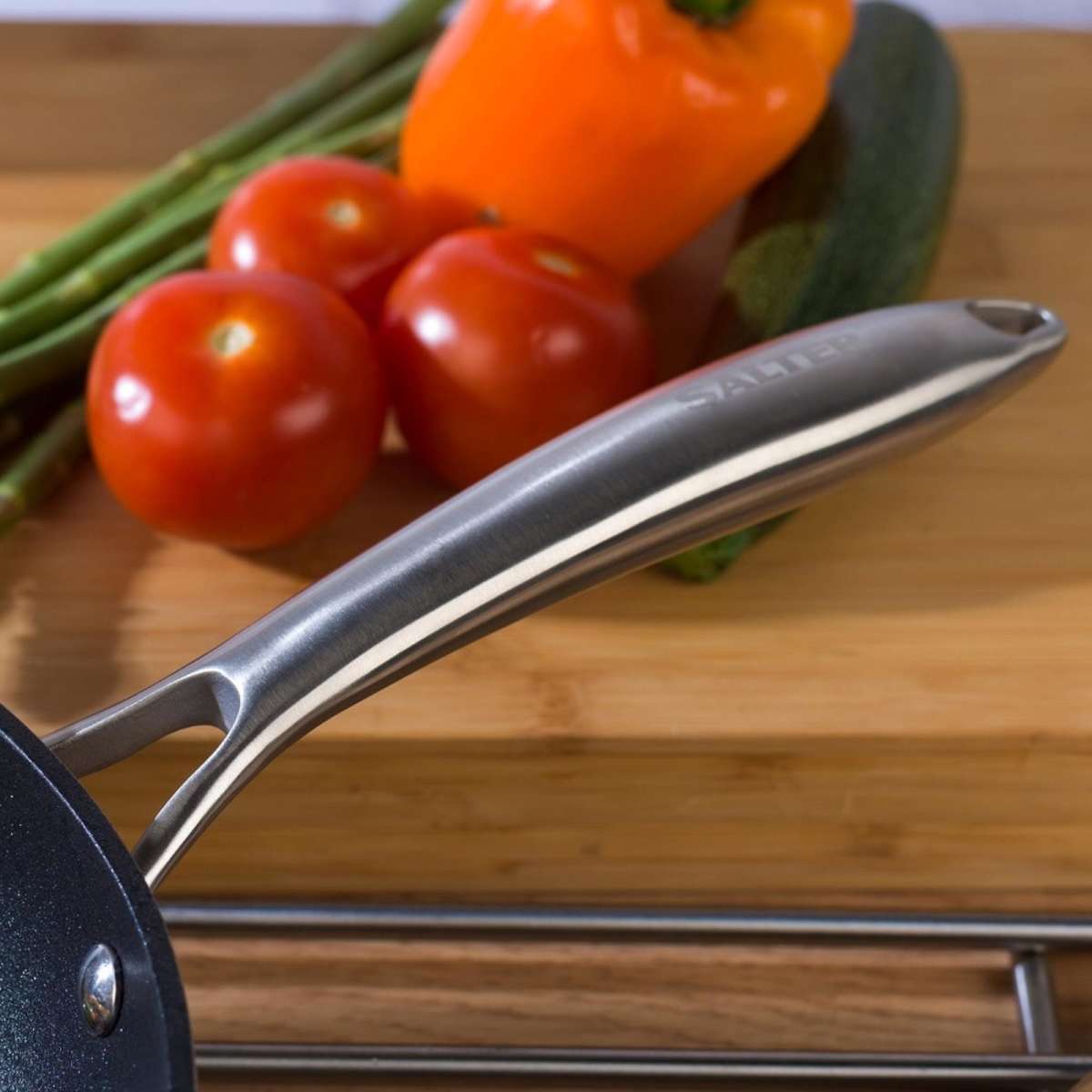 Salter Aluminium Metallic NonStick Fry Pan 28cm Champagne Dishwasher Safe Woolworths