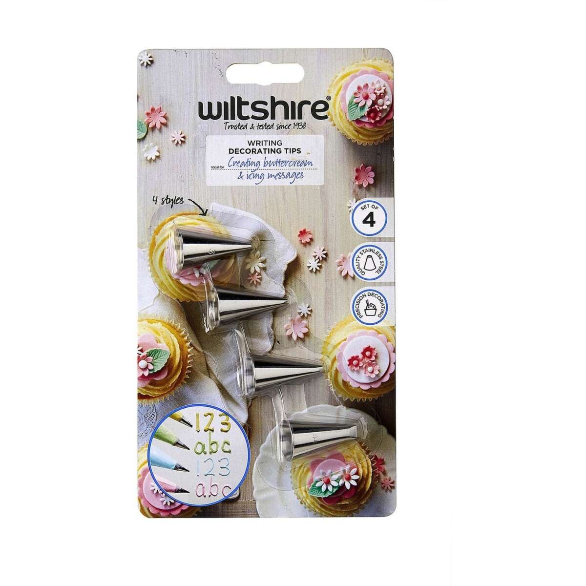 Wiltshire Writing Decorating Tips 4 Pack | Woolworths