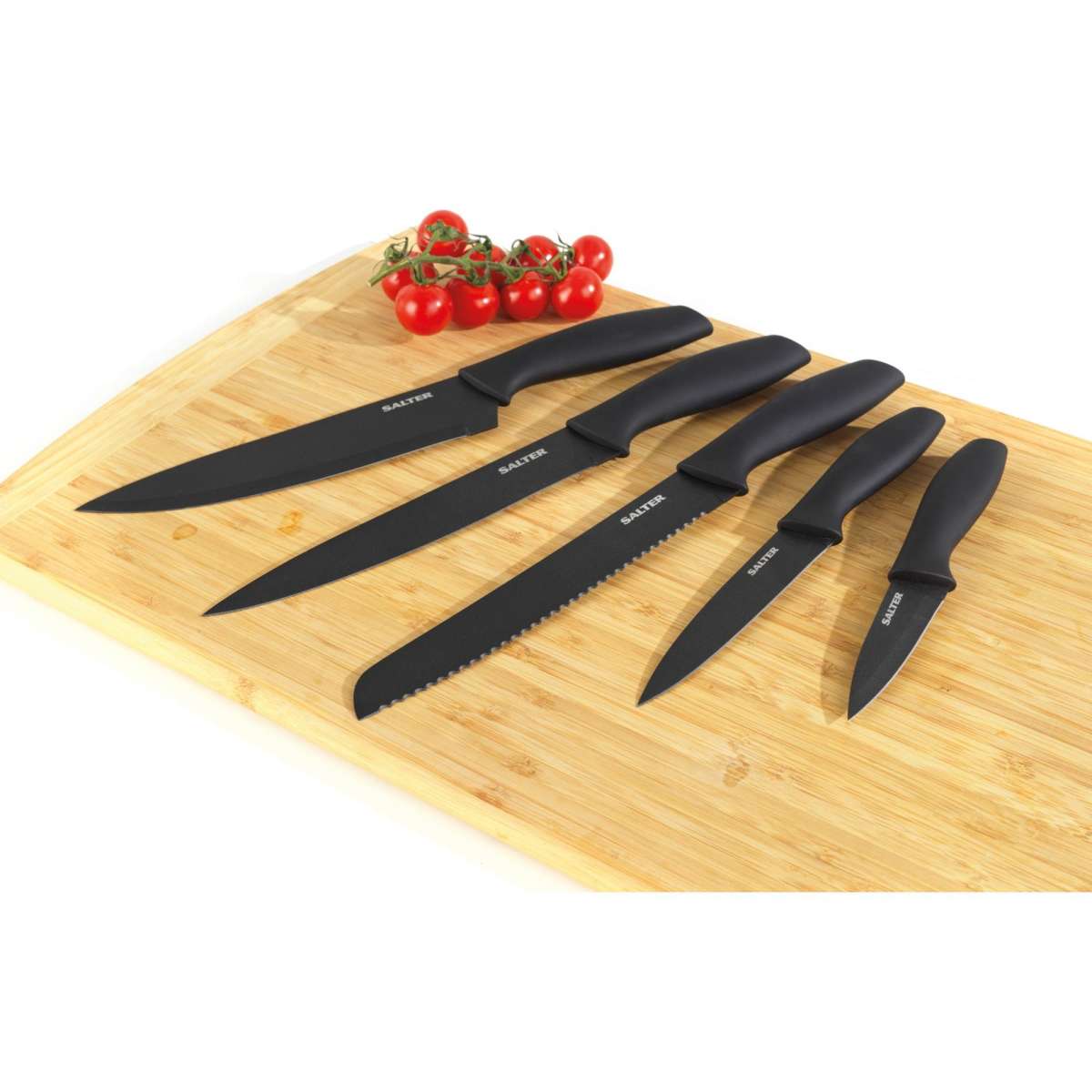 Salter 5 Piece Wooden Knife Block Woolworths