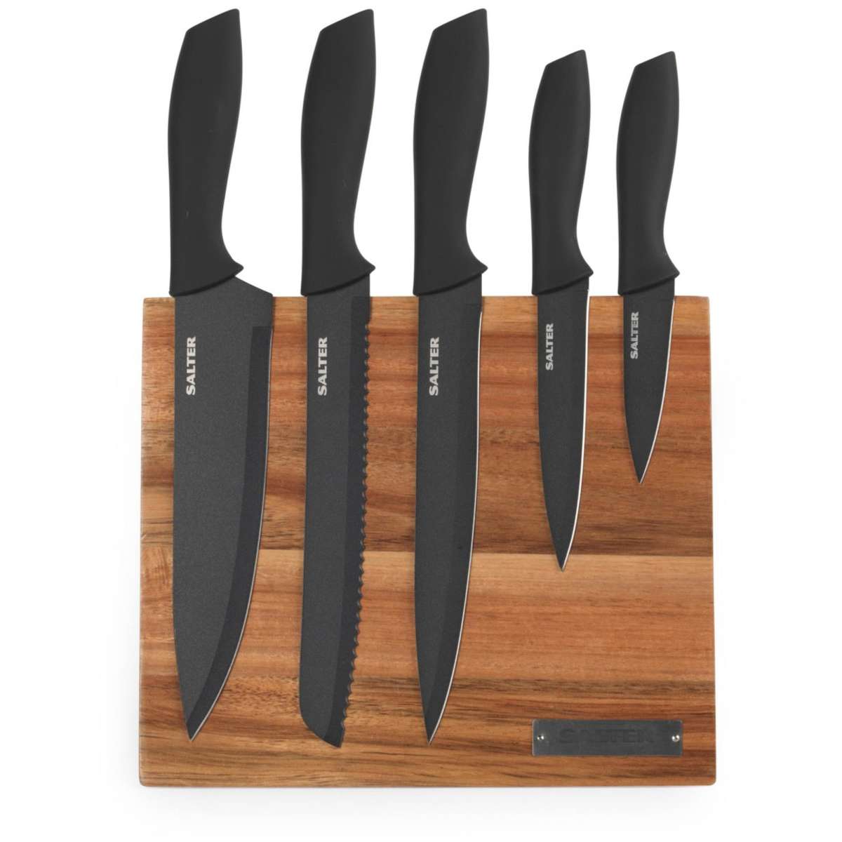 Salter 5 Piece Wooden Knife Block Woolworths