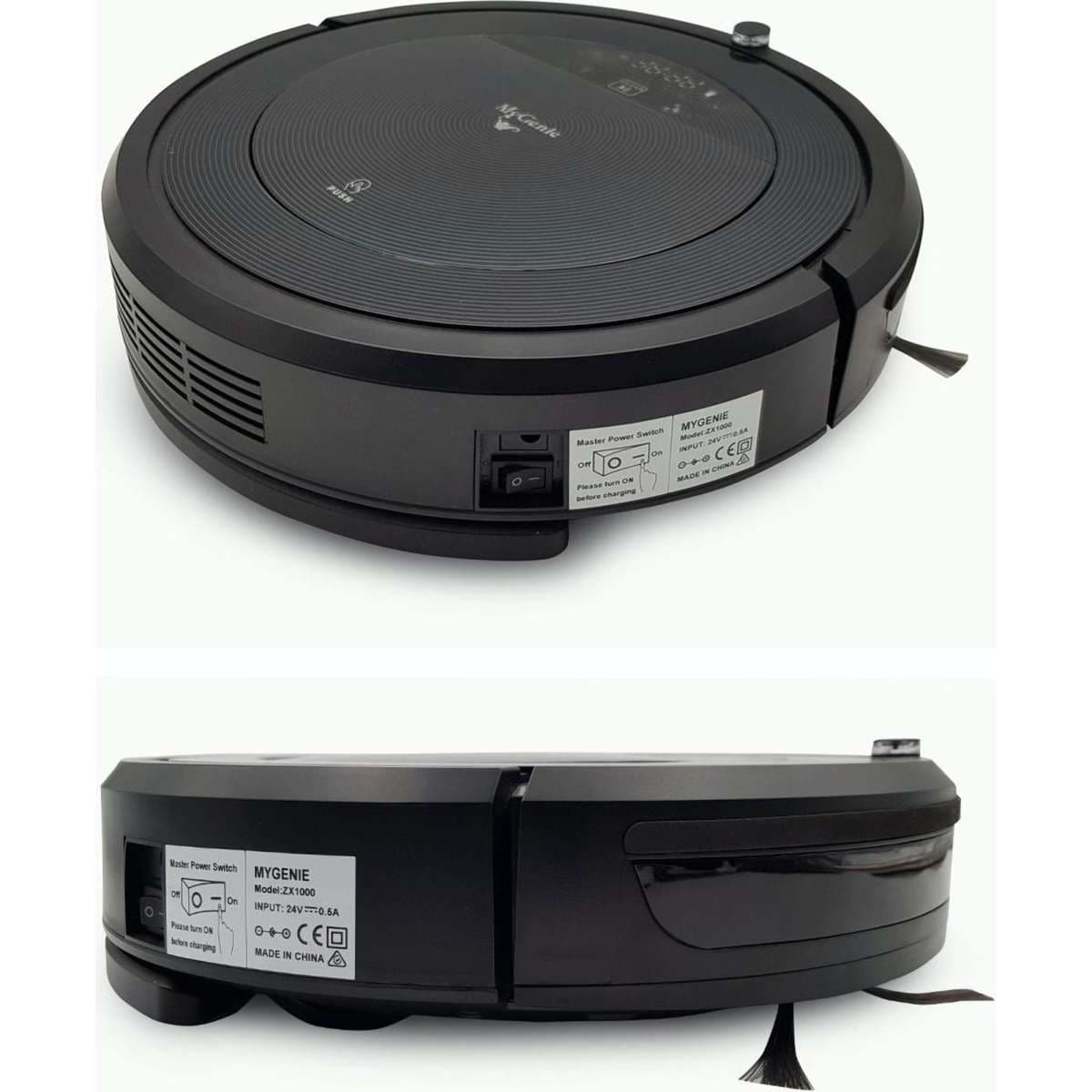 MyGenie ZX1000 Robotic Vacuum Cleaner Dry Wet Mop Black Woolworths
