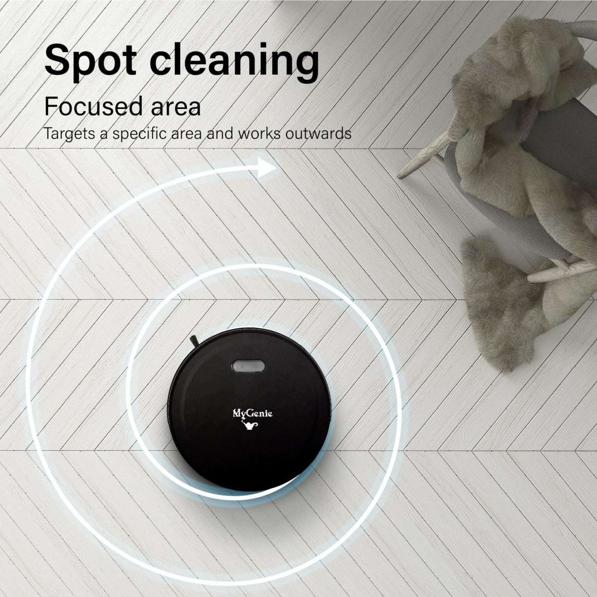 MyGenie Smart Robotic Vacuum Cleaner Black Woolworths