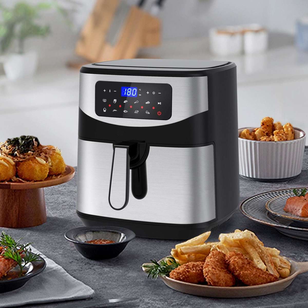 Kitchen Couture Air Fryer LCD Display 12 Litre Silver Woolworths