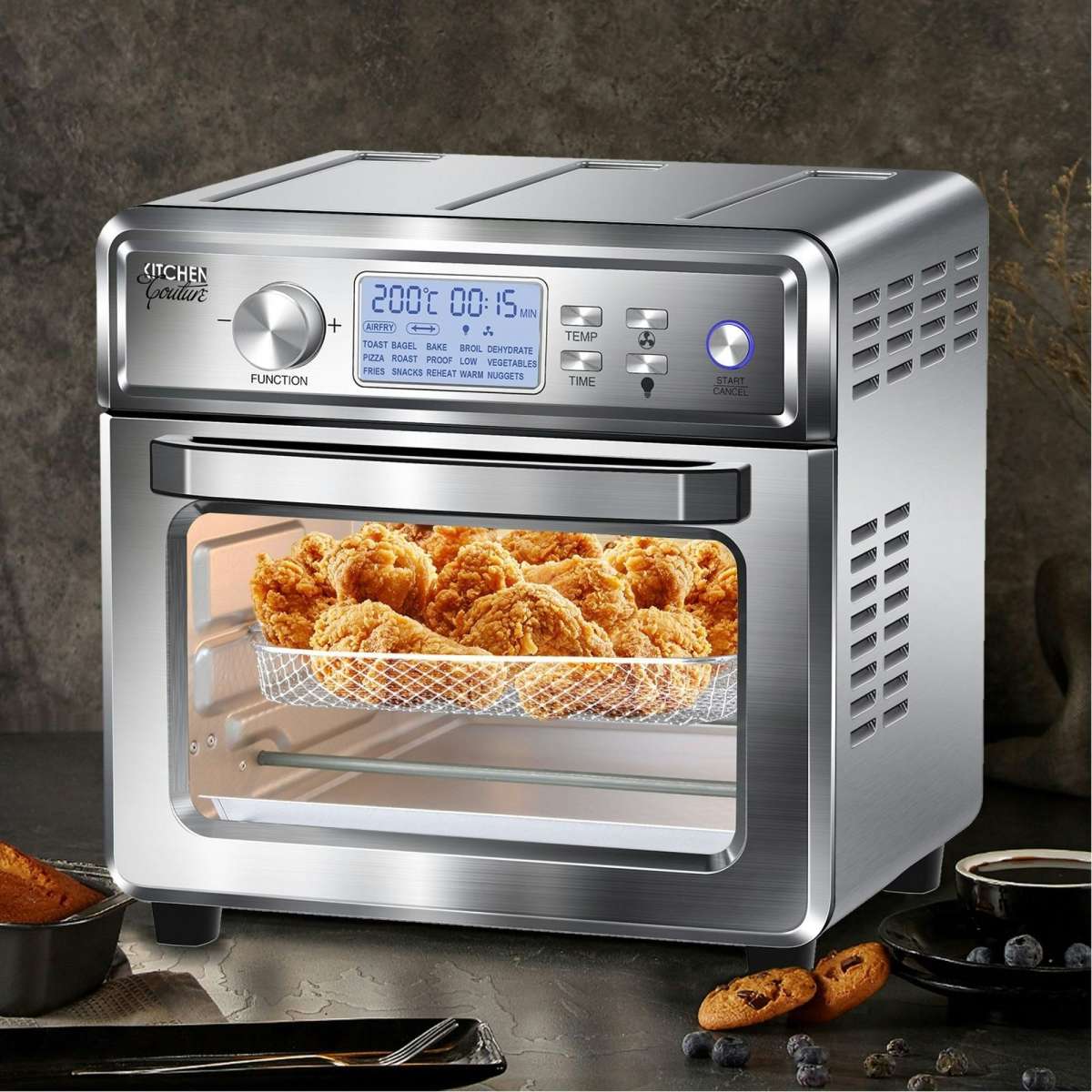 Kitchen Couture Air Fryer LCD Display || 24 Litre || Stainless Steel ...