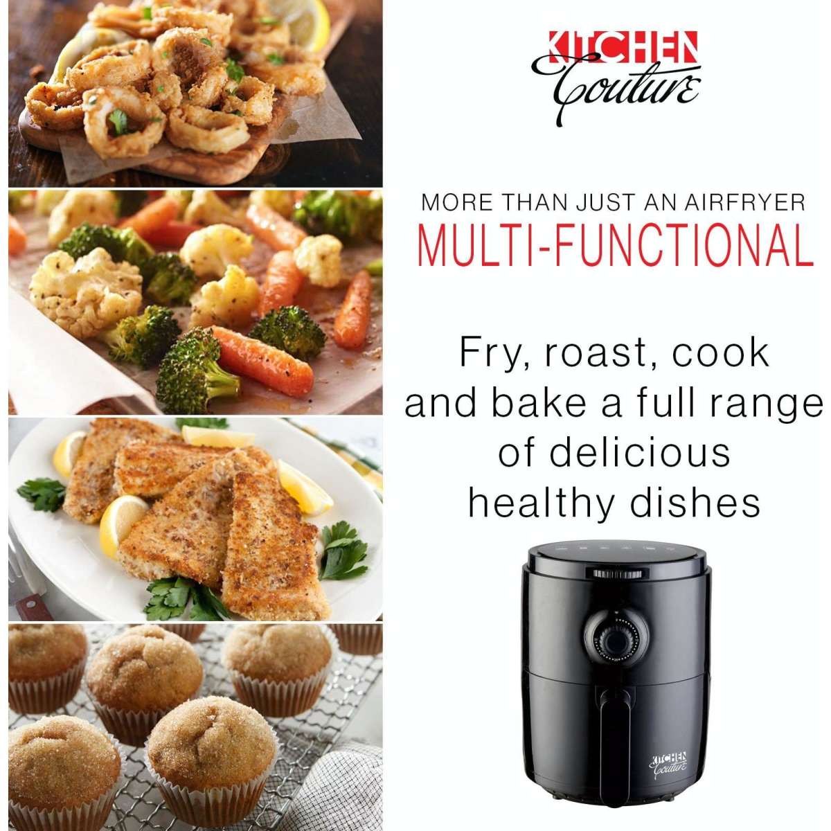 Kitchen Couture Air Fryer 3.4 Litre Black Woolworths