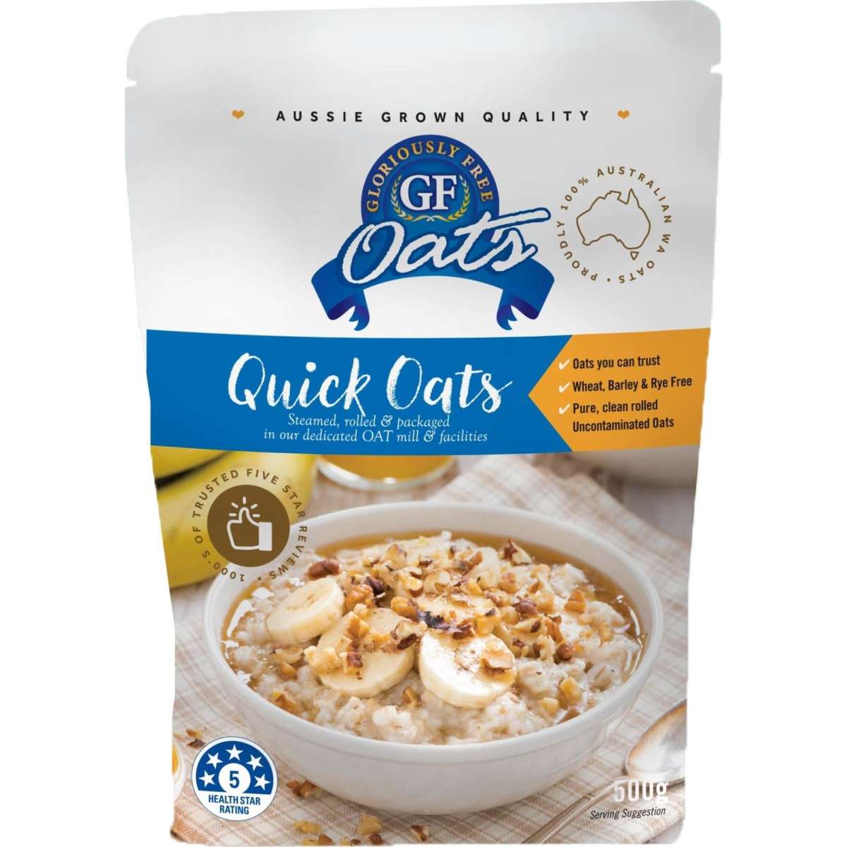 Gloriously Free Gf Rolled Quick Oats 450g Woolworths