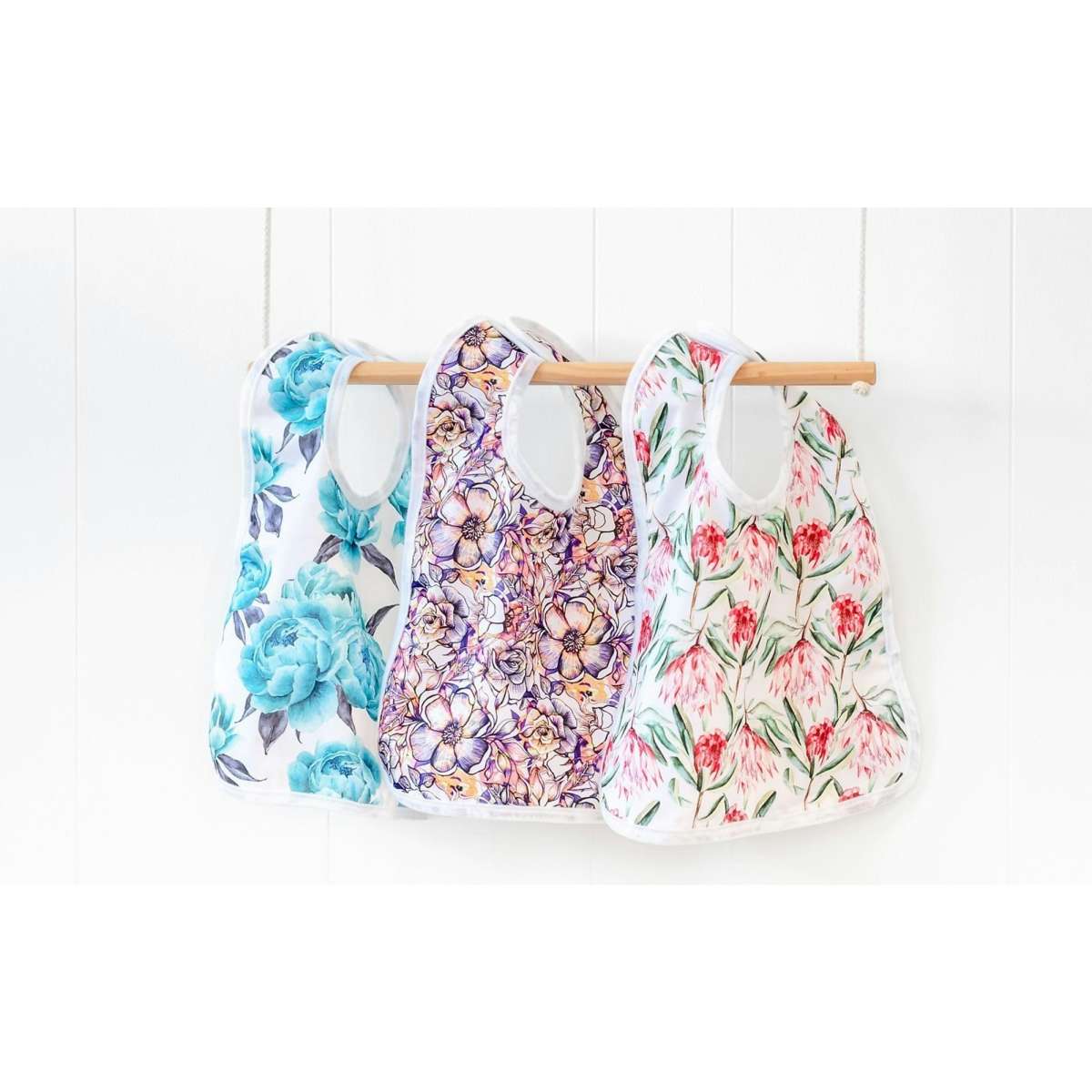 Designer Bums Baby Bib Floral 3 Pack Woolworths