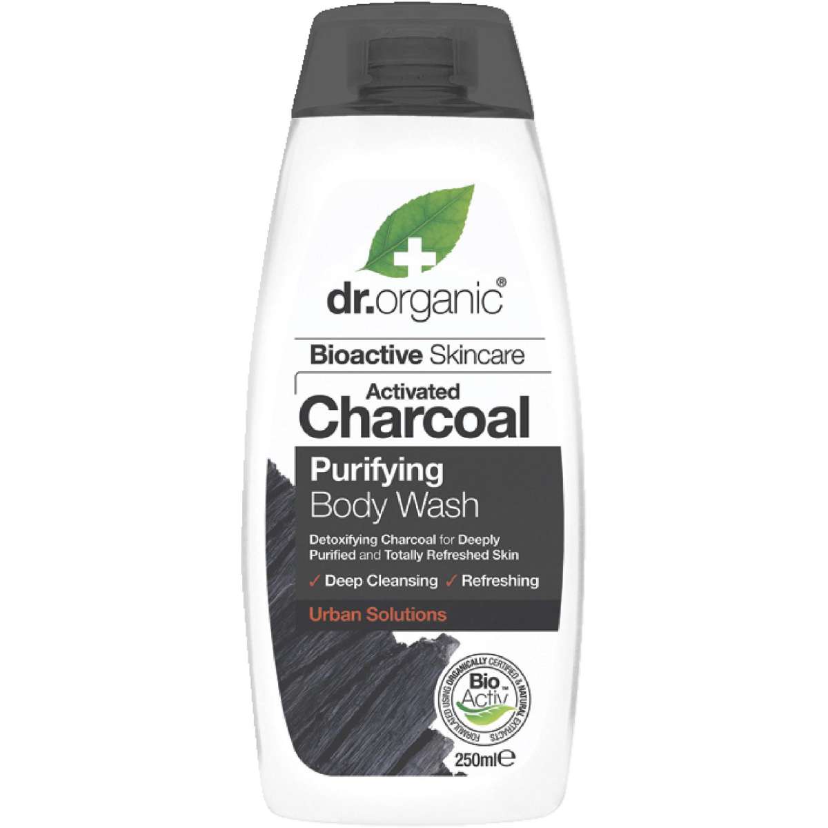 Dr Organic Body Wash Activated Charcoal 250ml Woolworths