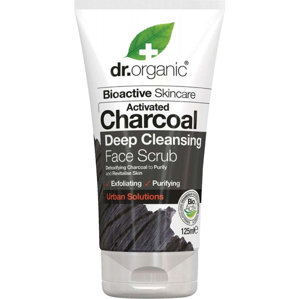 Dr Organic Face Scrub Activated Charcoal 125ml Woolworths