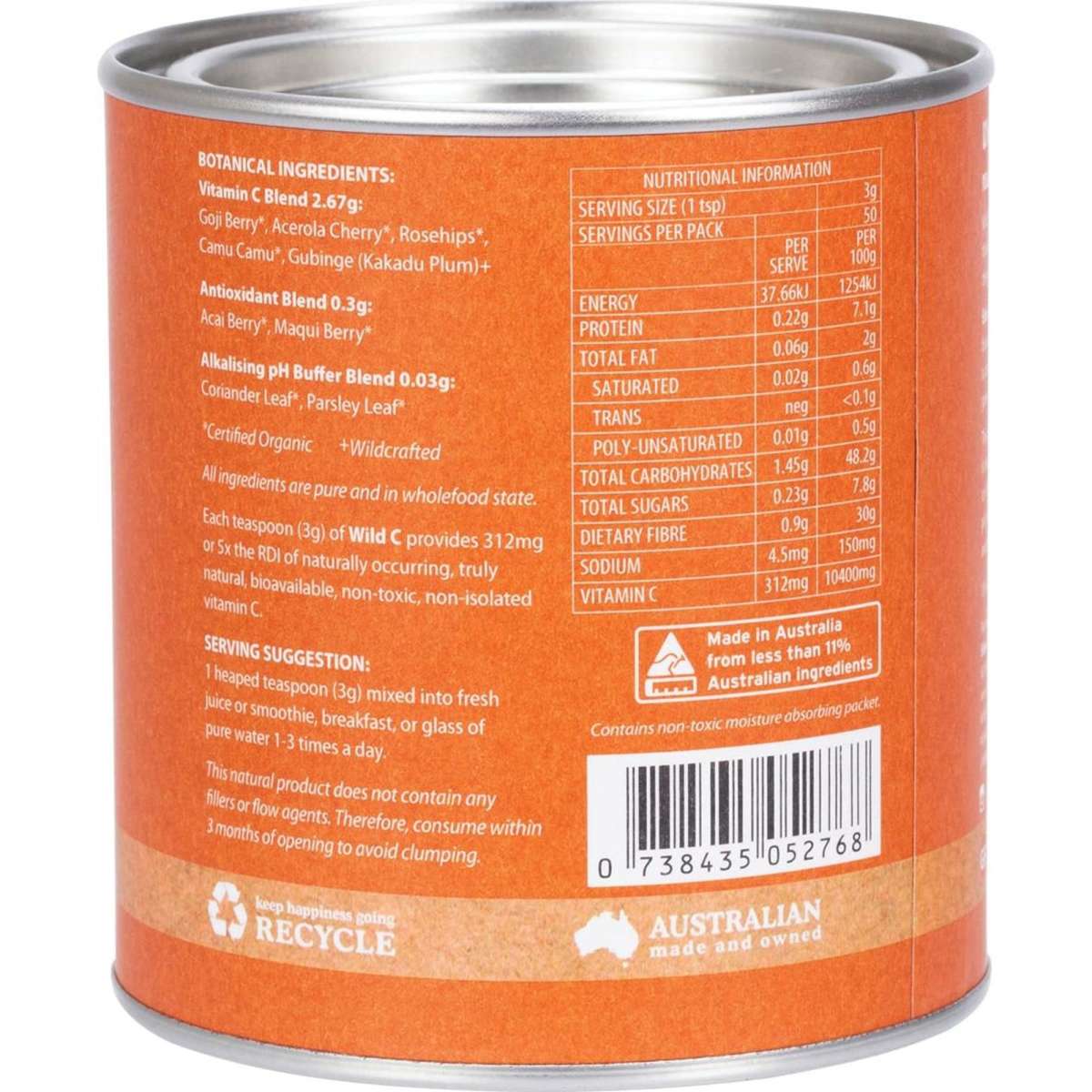 Eden Healthfoods Wild C Natural Vitamin C Powder Woolworths