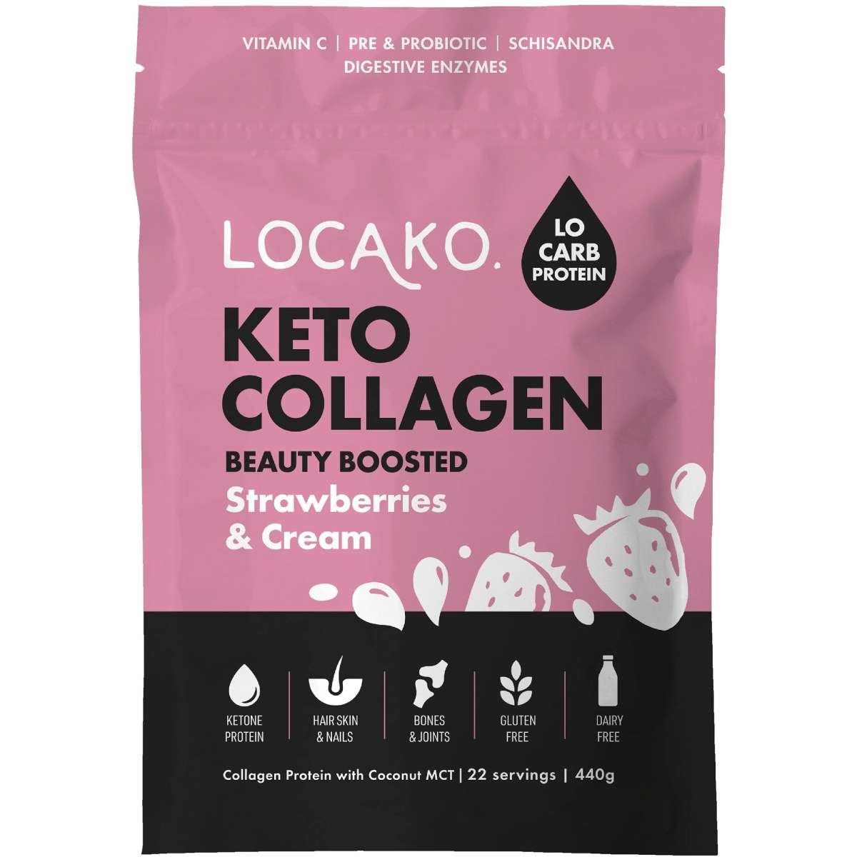 Locako Keto Collagen Strawberries And Cream Woolworths