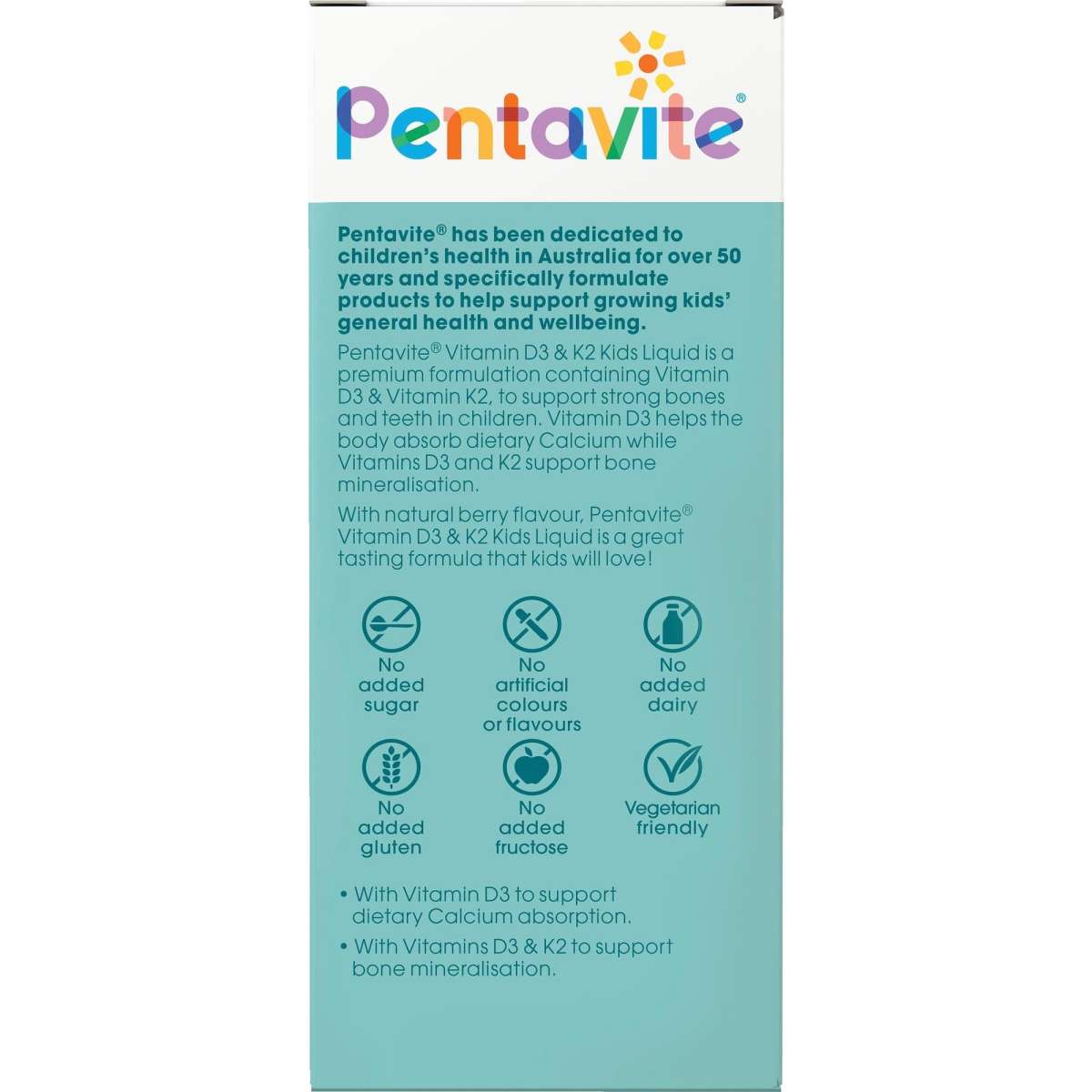 Pentavite Vitamin D3&K2 Kids Liquid 30ml Woolworths