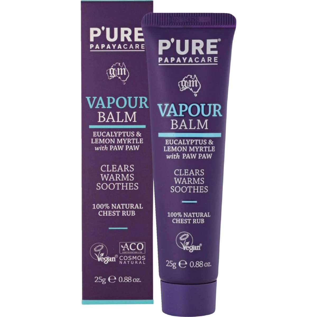 P'Ure Papayacare Vapour Balm Chest Rub 25g Woolworths