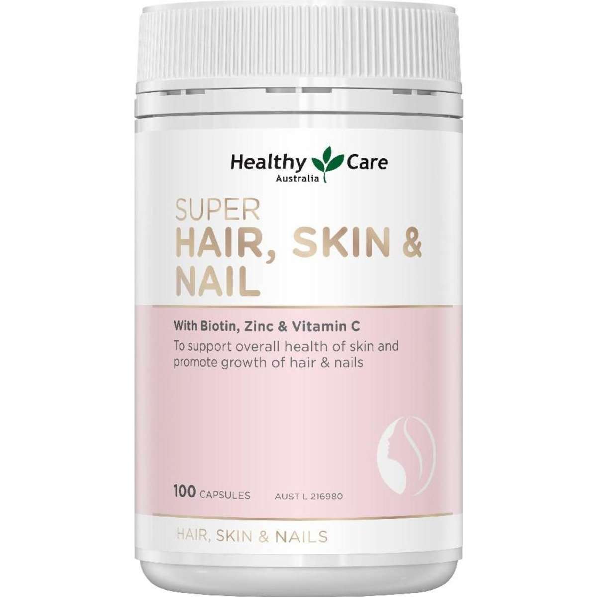 Healthy Care Hair Skin And Nails 100 Capsules Woolworths 0592