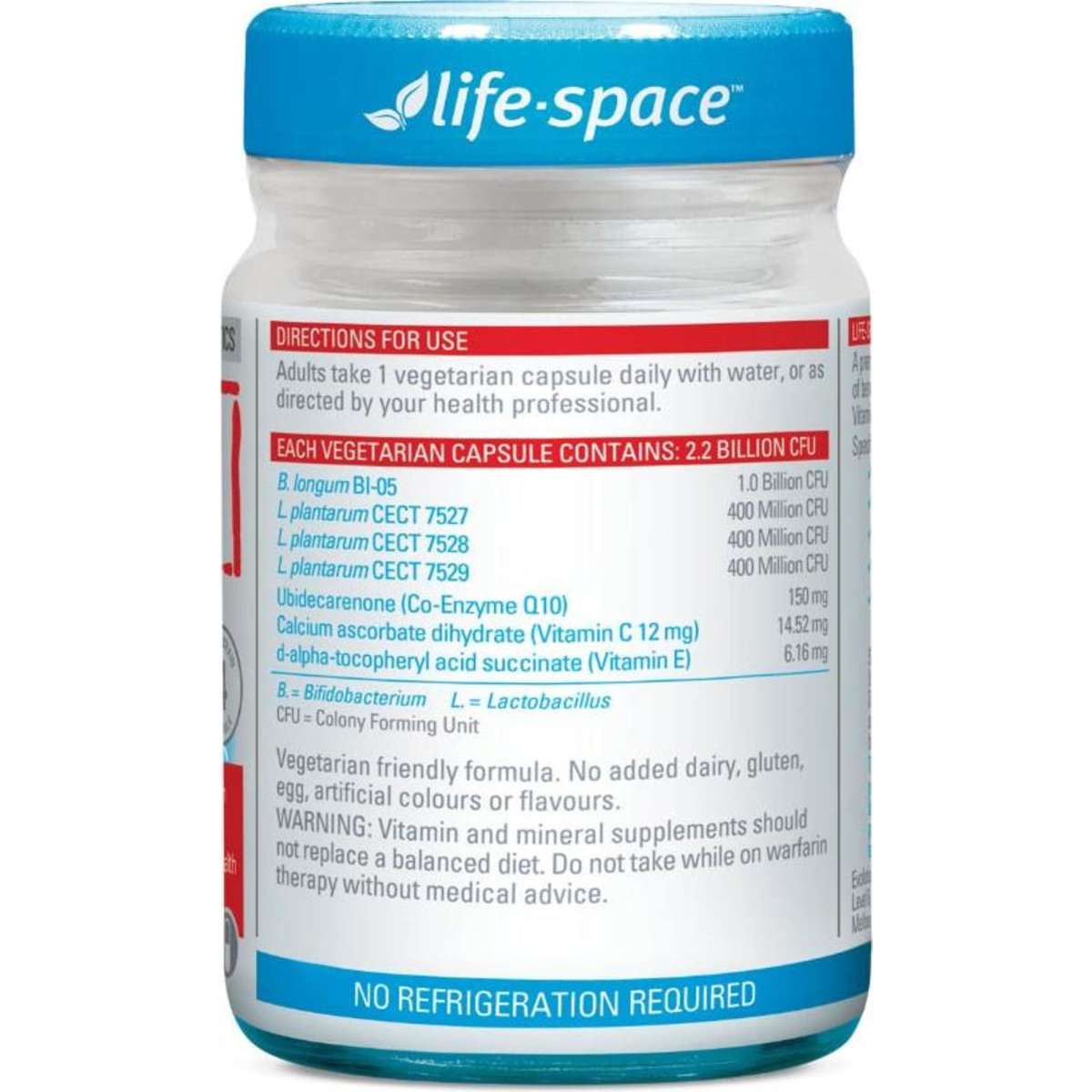 Lifespace Probiotic + Cholesterol Coq10 30 Capsules Woolworths