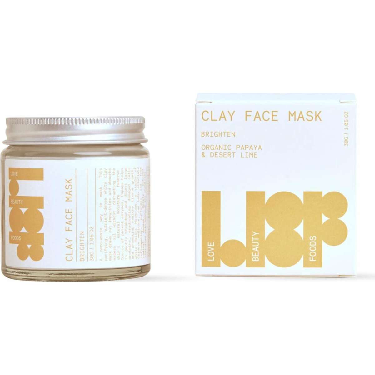 Love Beauty Foods Clay Face Mask Brighten 30g Woolworths