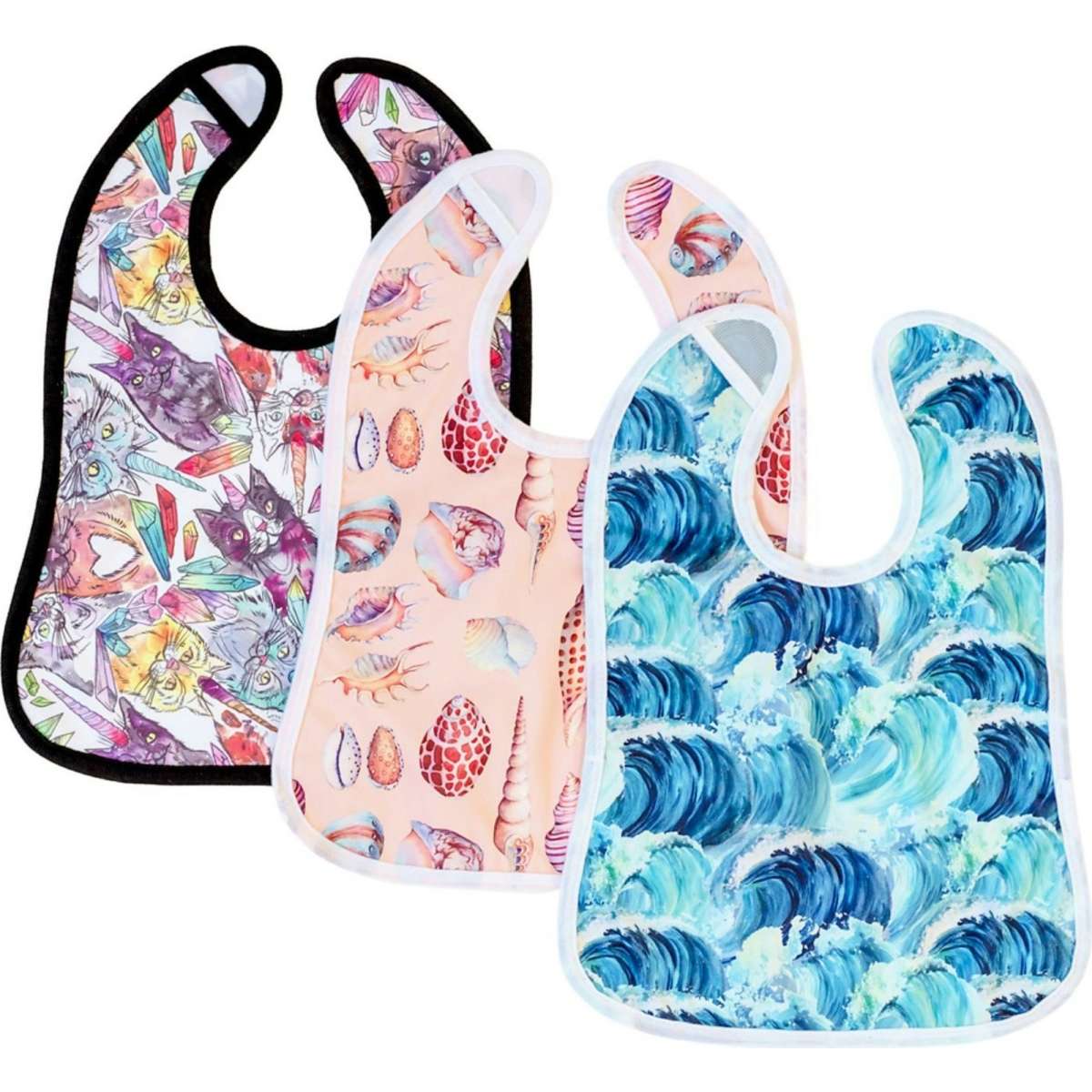 Designer Bums Baby Bib Summer 3 Pack | Woolworths