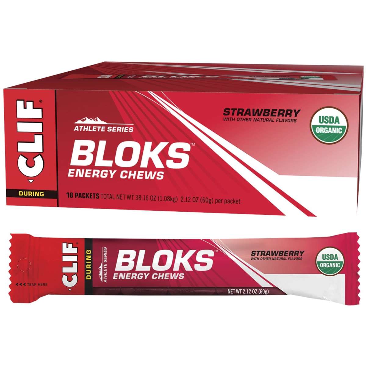 Clif Bloks Energy Chews Strawberry 60g Woolworths