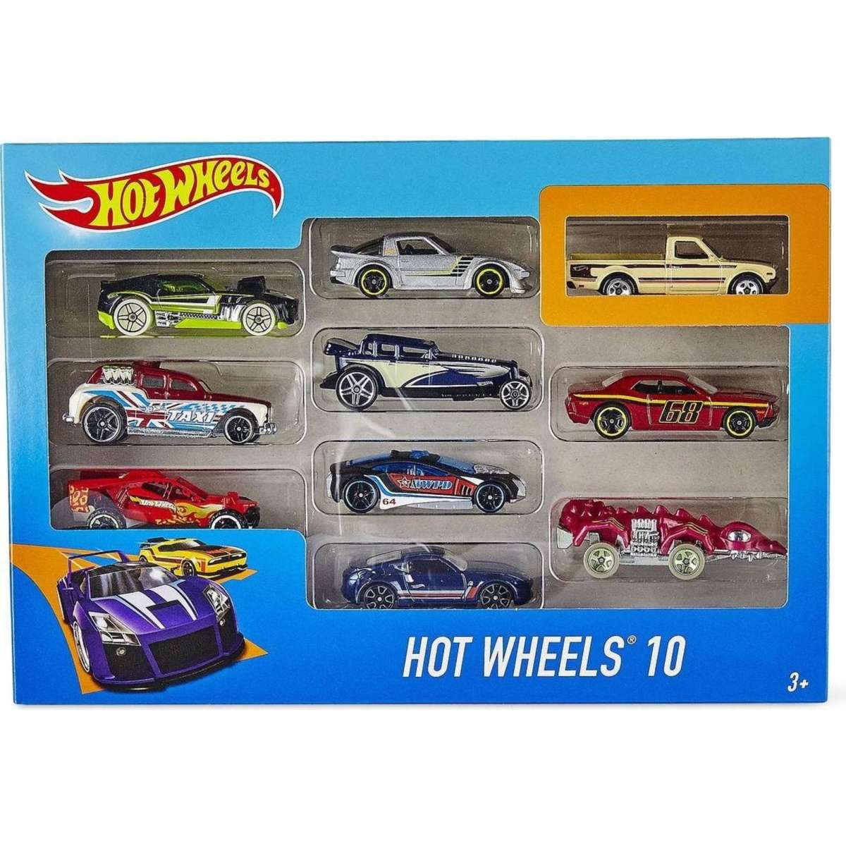 Hot Wheels 10 Car Pack - Designs may vary | Woolworths