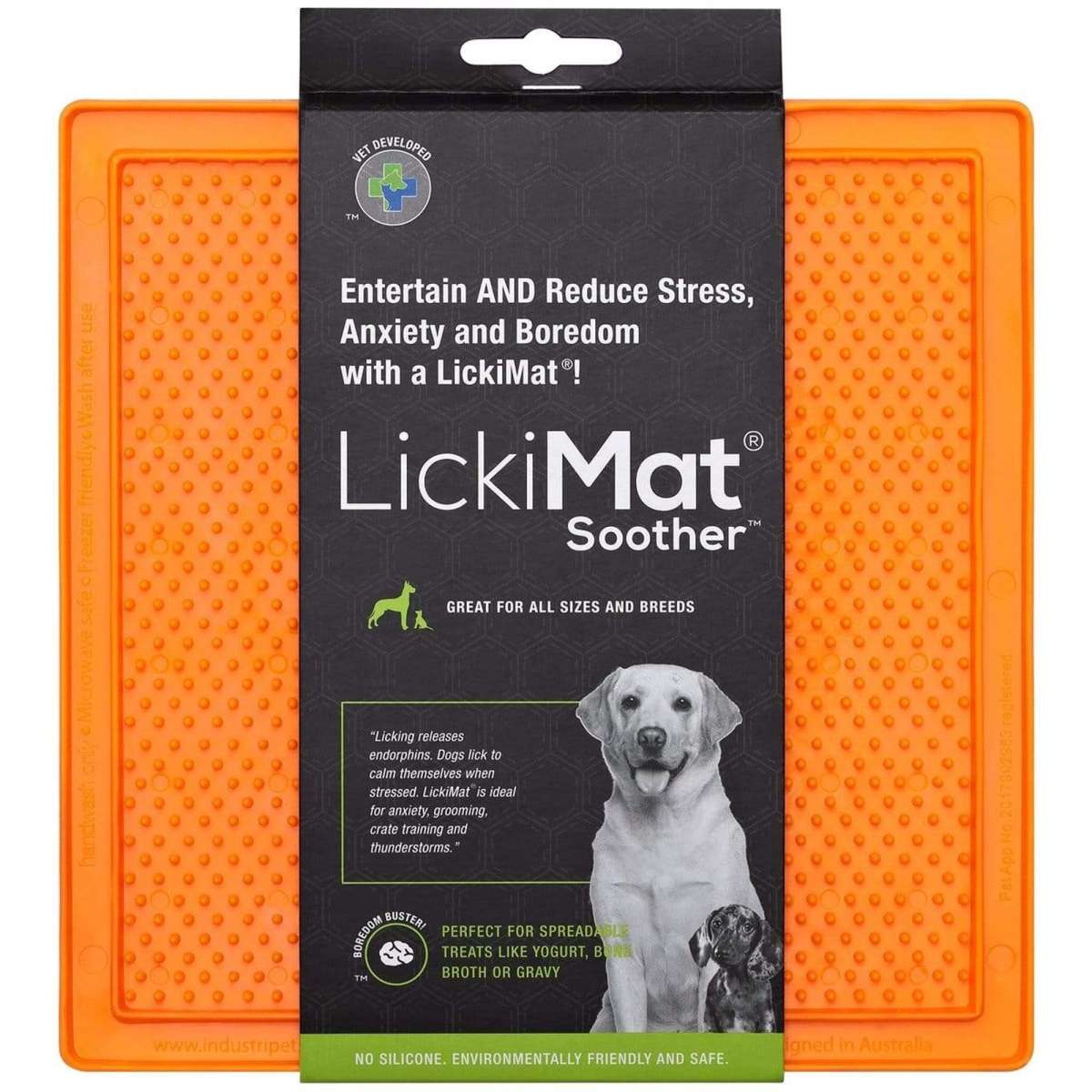 Lickimat Classic Orange Dog Soother Each Woolworths
