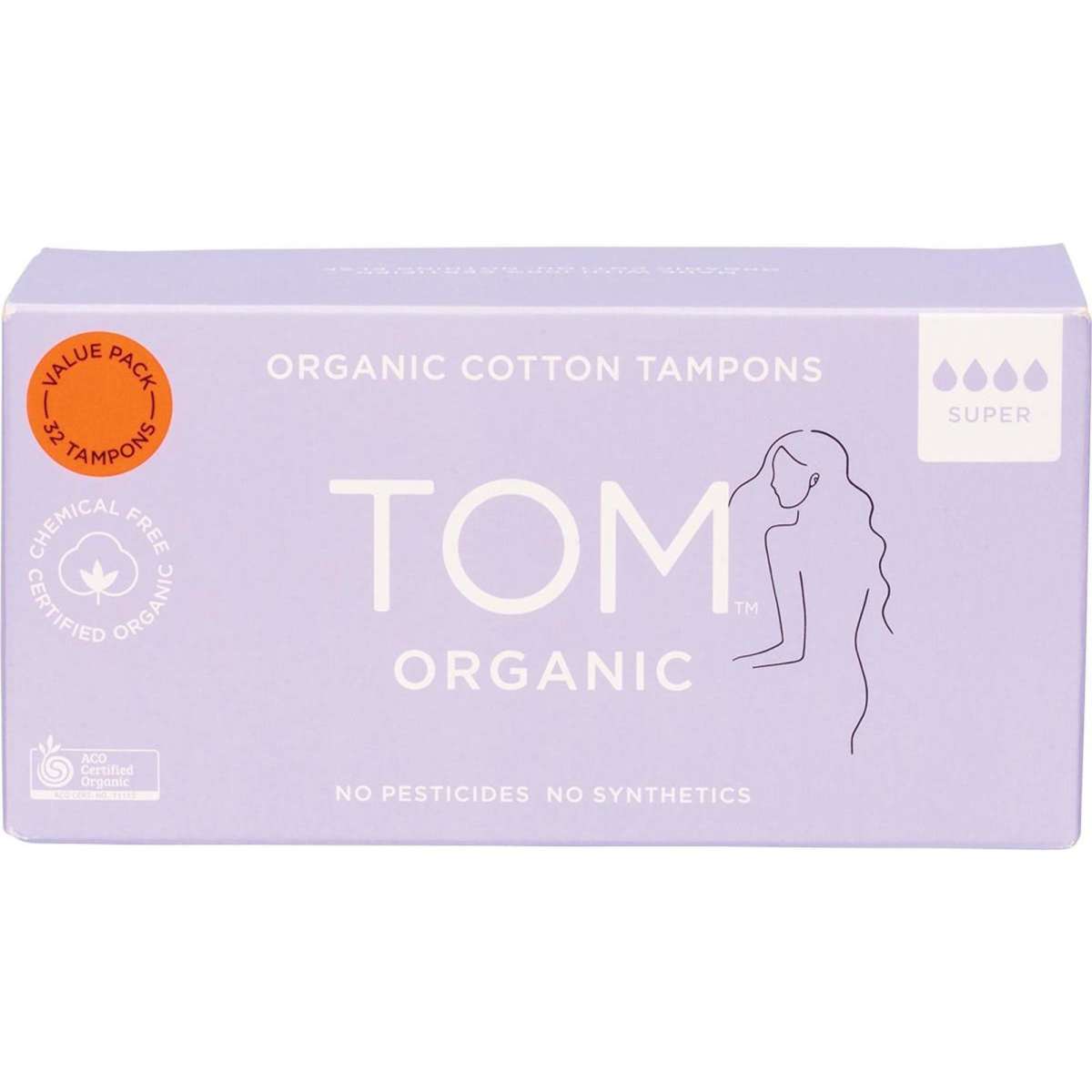 Tom Organic Tampons Super 1 Pack Woolworths