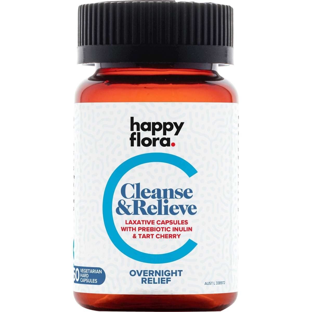 Happy Flora Cleanse & Relieve Laxative Capsules With Prebiotic Inulin