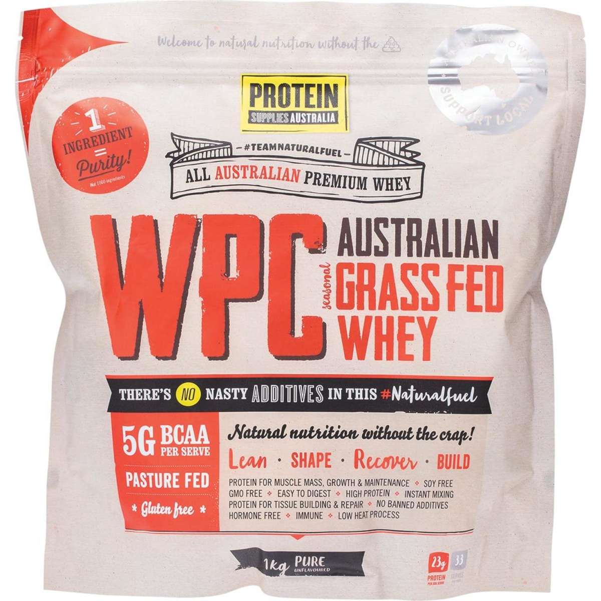 Protein Supplies Aust Wpc (Whey Protein Concentrate) Pure 500g Woolworths