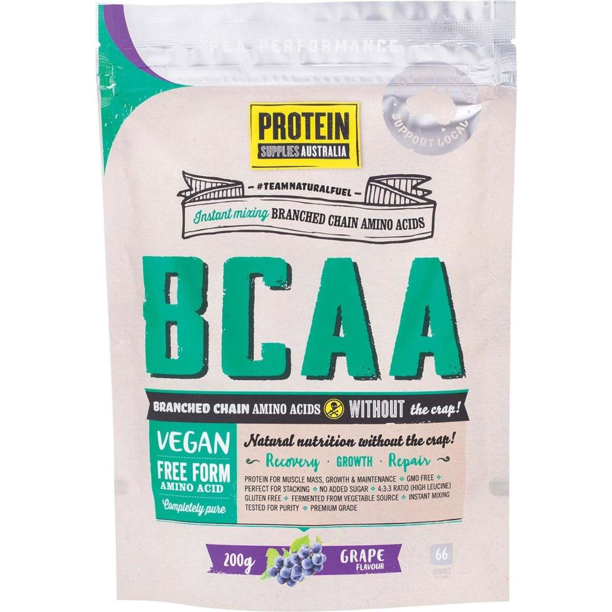 Protein Supplies Aust Branched Chain Amino Acids Grape 200g Woolworths