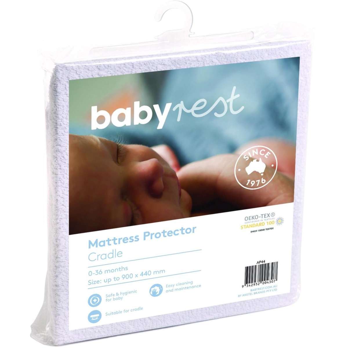 Babyrest Waterproof Cradle Mattress Protector 900 x 440 x 10mm