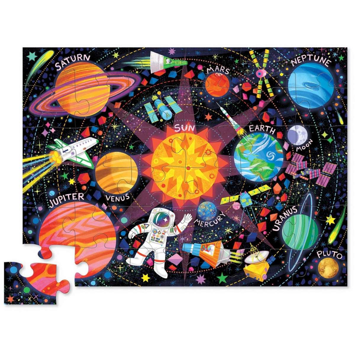 Crocodile Creek Space Explorer Classic Floor Jigsaw Puzzle, 36 Piece Woolworths