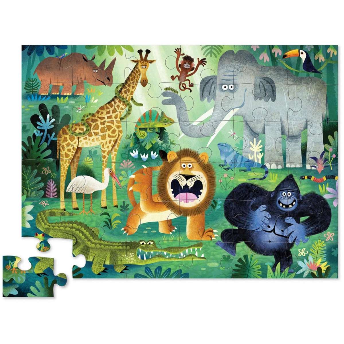 Crocodile Creek Classic Floor Jigsaw Puzzle, 36 Piece (Very Wild Animals) Woolworths