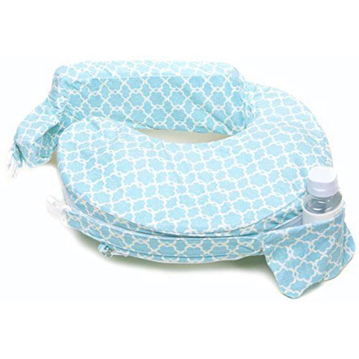 My Brest Friend Deluxe Nursing Pillow Slipcover (Blue Flower