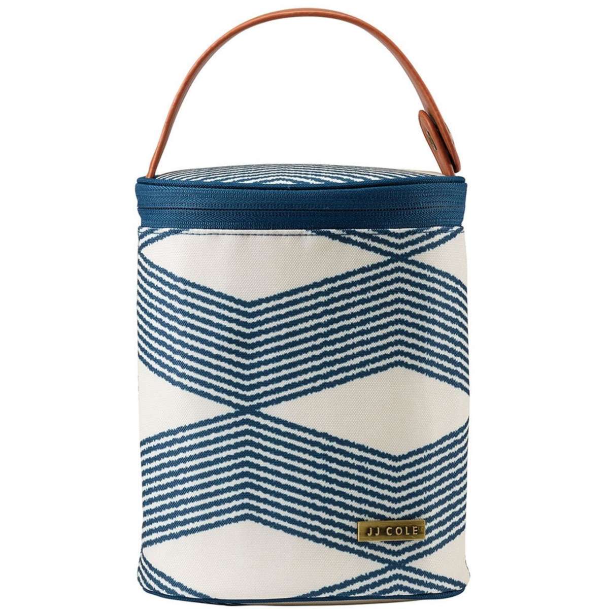 Cooler Insulated Thermo Bag w/Ice Pack for 2 Baby Bottles Navy Twine