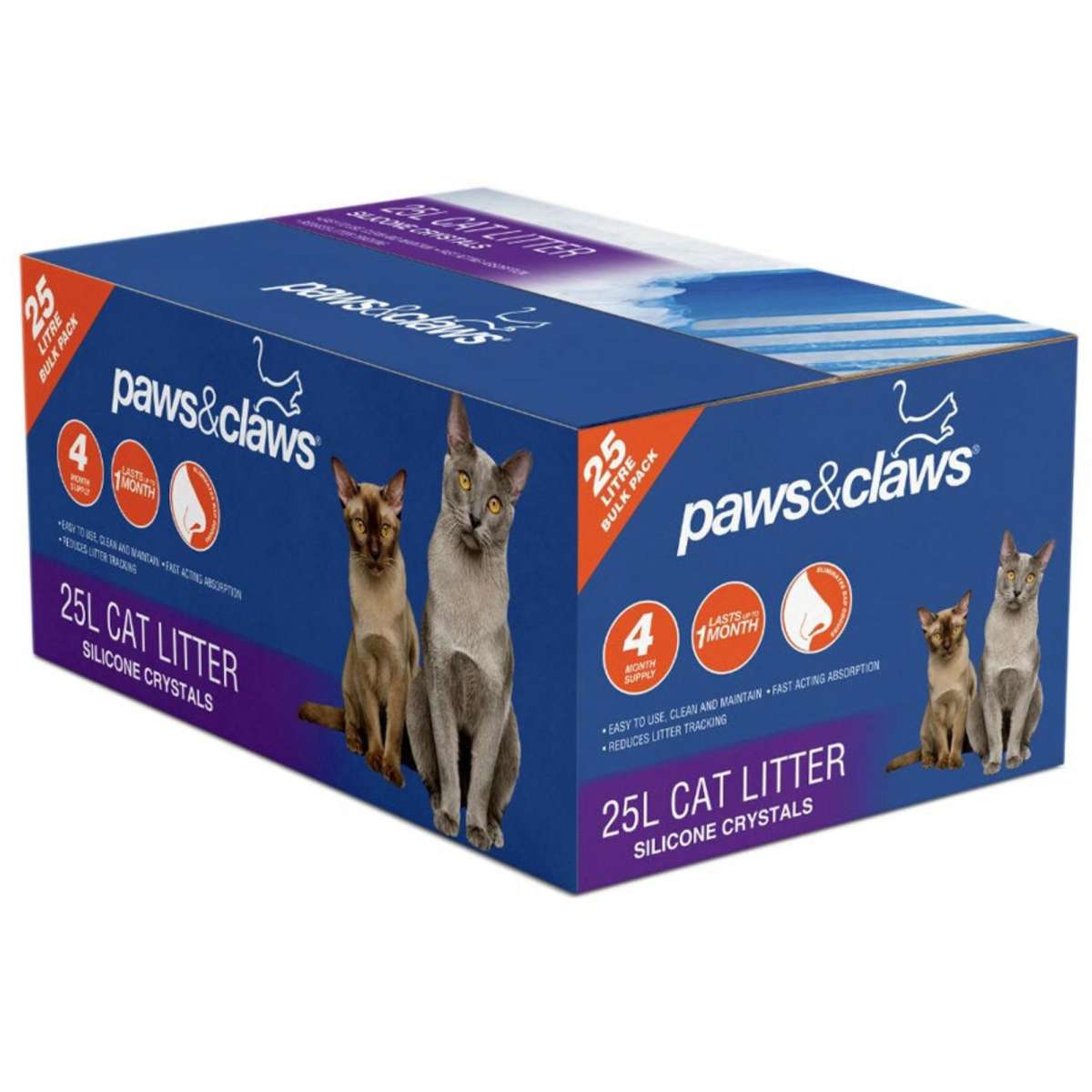 Paws & Claws 25L Silicone Chrystal Cat Litter | Woolworths 