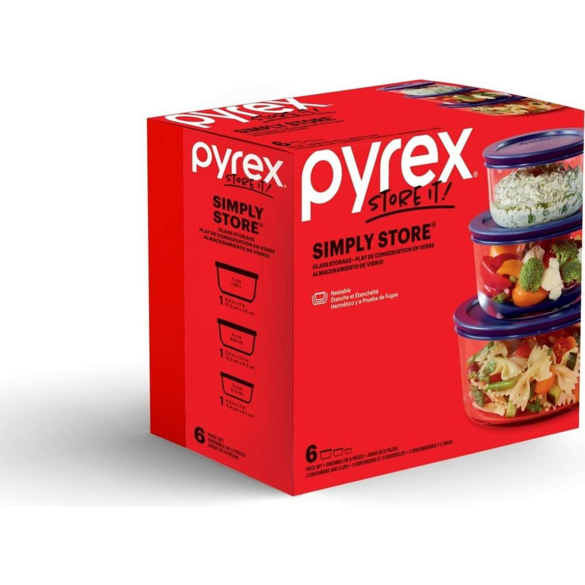 Pyrex Simply Store Round Storage 6 Piece Set Woolworths
