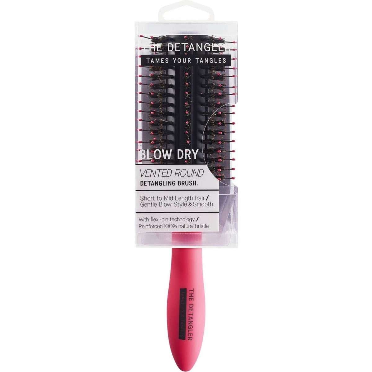 The Detangler Vented Round Grooming Brush Pink Woolworths