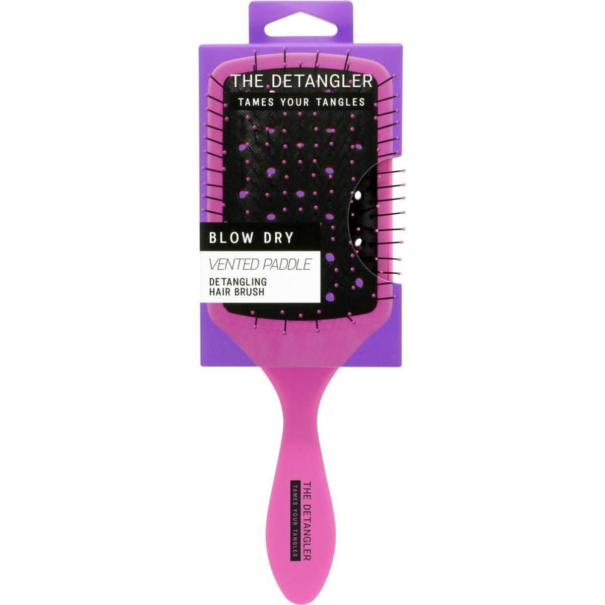 The Detangler Vented Paddle Styling Hair Brush Pink Designs may