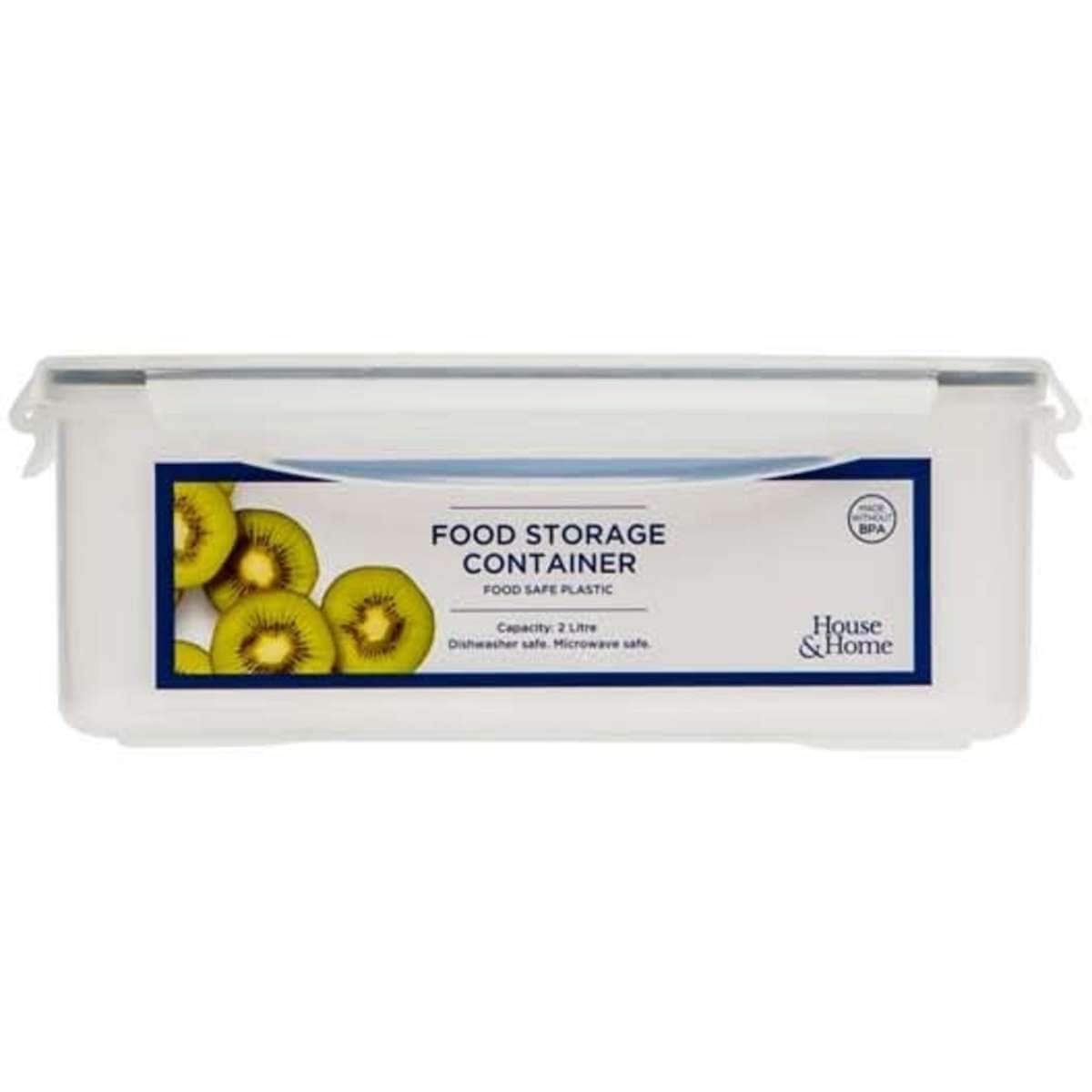 House & Home Clip Lock Food Storage Container 2000 mL Woolworths