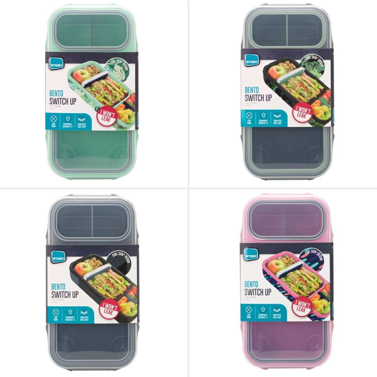 SMASH Bento Switch Up Lunch Box with Bottle, Leakproof with Adjustable  Dividers and 16.9 oz. Bottle at Tractor Supply Co.