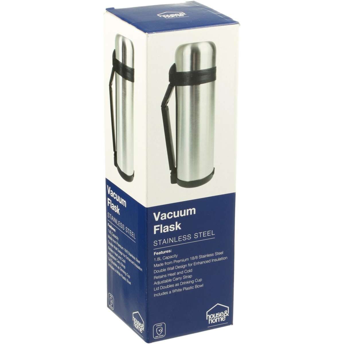 House & Home Stainless Steel Vacuum Flask 1.8L Woolworths