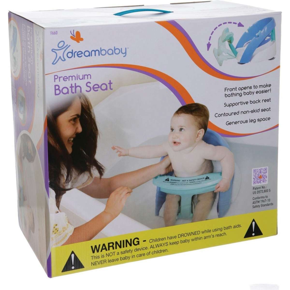 Dreambaby Premium Bath Seat Blue/Aqua Woolworths