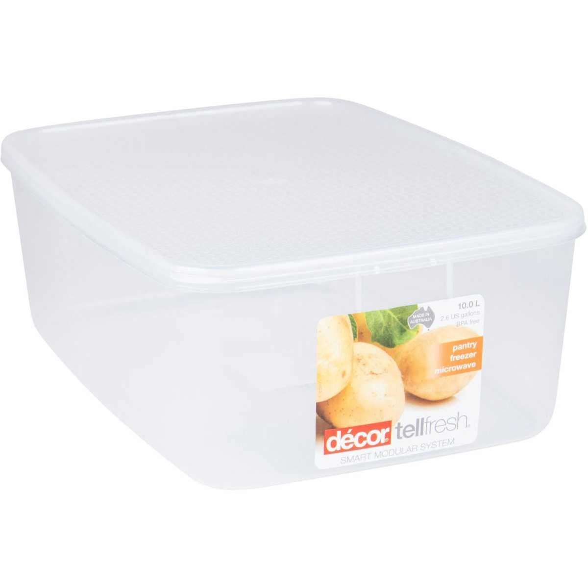 Decor Tellfresh Oblong Container 10L Woolworths