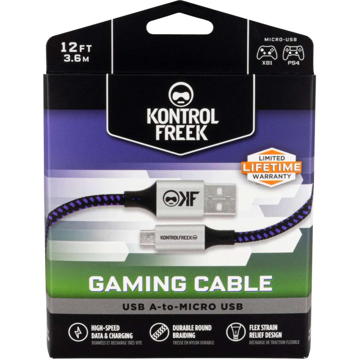 KontrolFreek 3.6M USB A To Micro USB Cable Woolworths