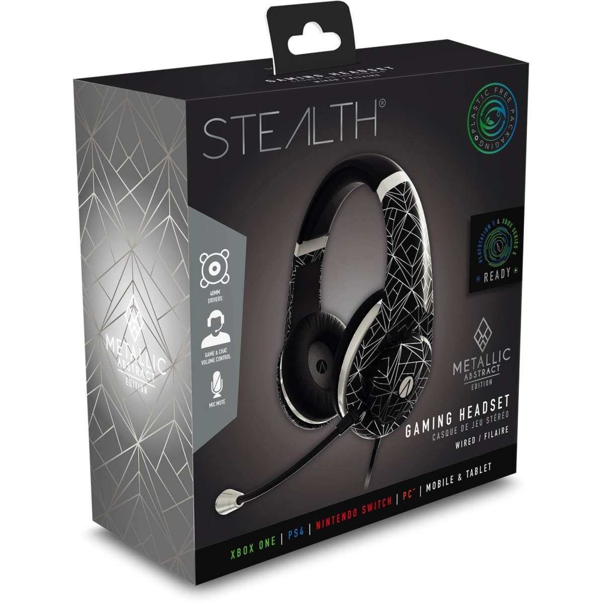 Stealth Gaming Headset - Metallic Abstract Silver | Woolworths