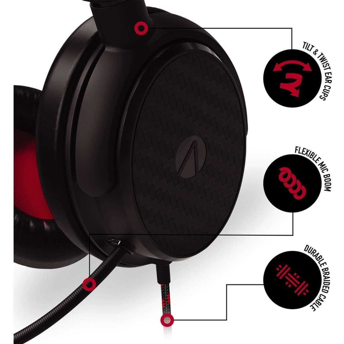 Stealth C6100 Gaming Headset Red/Black Woolworths