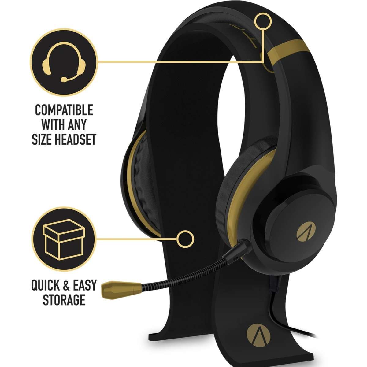 Stealth Gaming Headset with Stand- Gold Edition | Woolworths