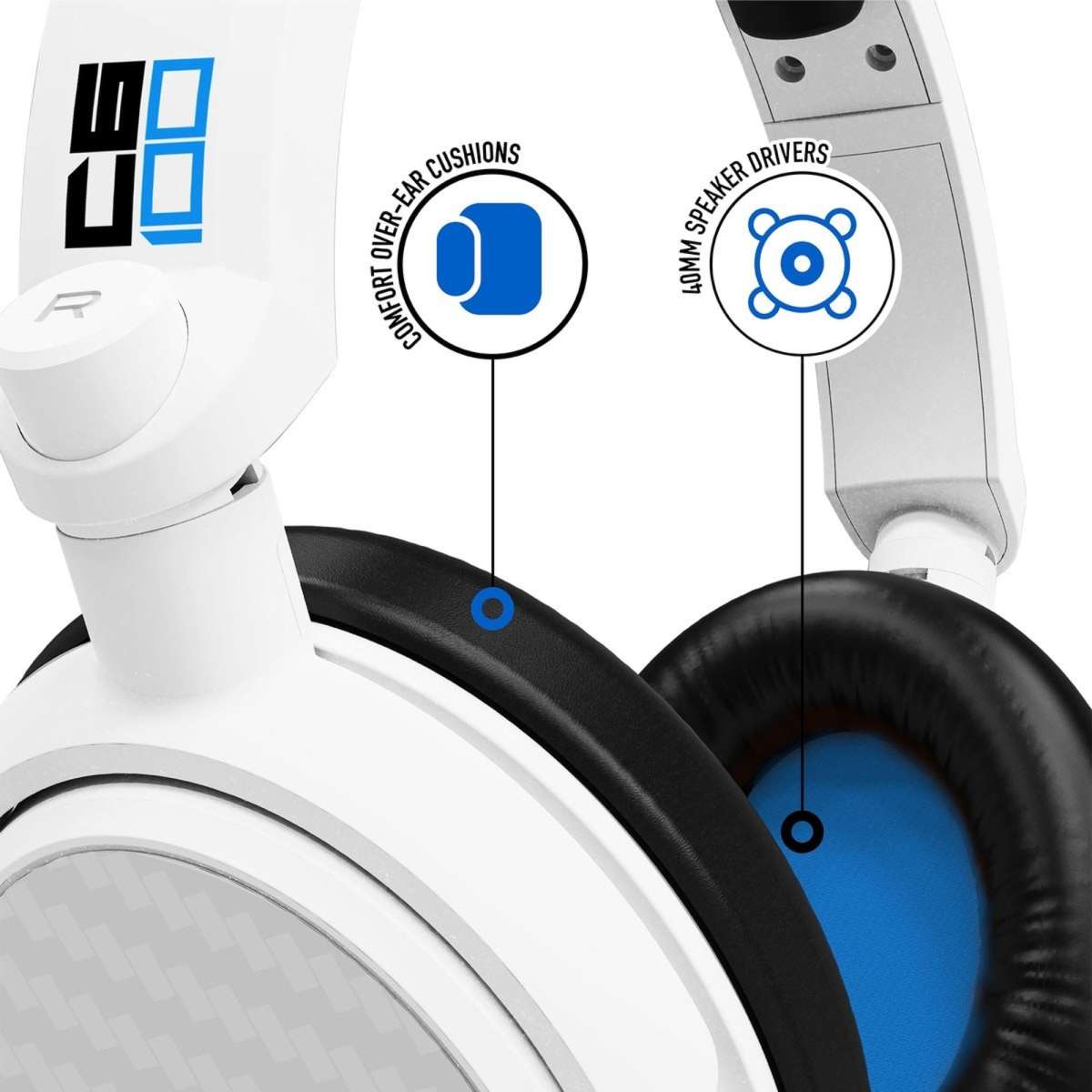 Stealth C6100 Gaming Headset Blue/White Woolworths