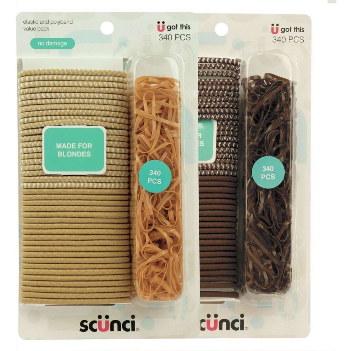 Scunci Elastics & Poly Band Value Pack Mixed 340 Pack Woolworths