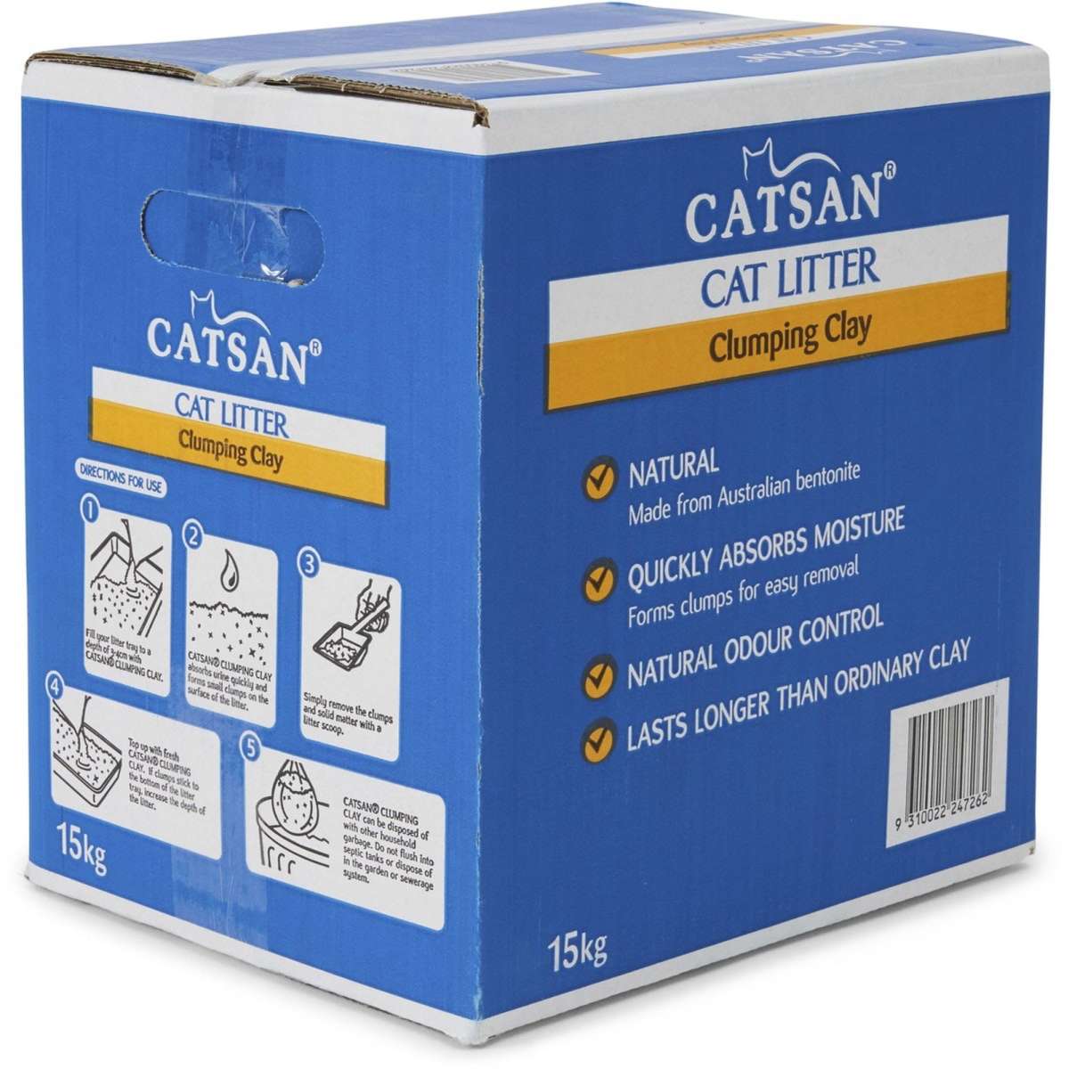 Catsan Clumping Clay Cat Litter 15kg Woolworths