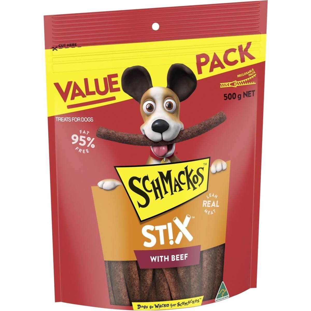 Schmackos Stix 500g Beef Woolworths